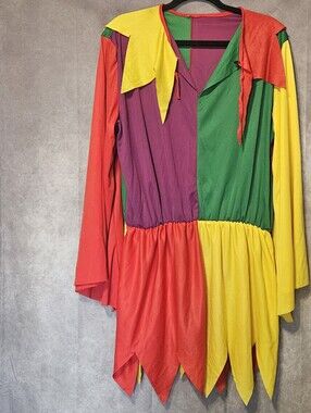 Court Jester Costume Adult  Halloween Large Unisex